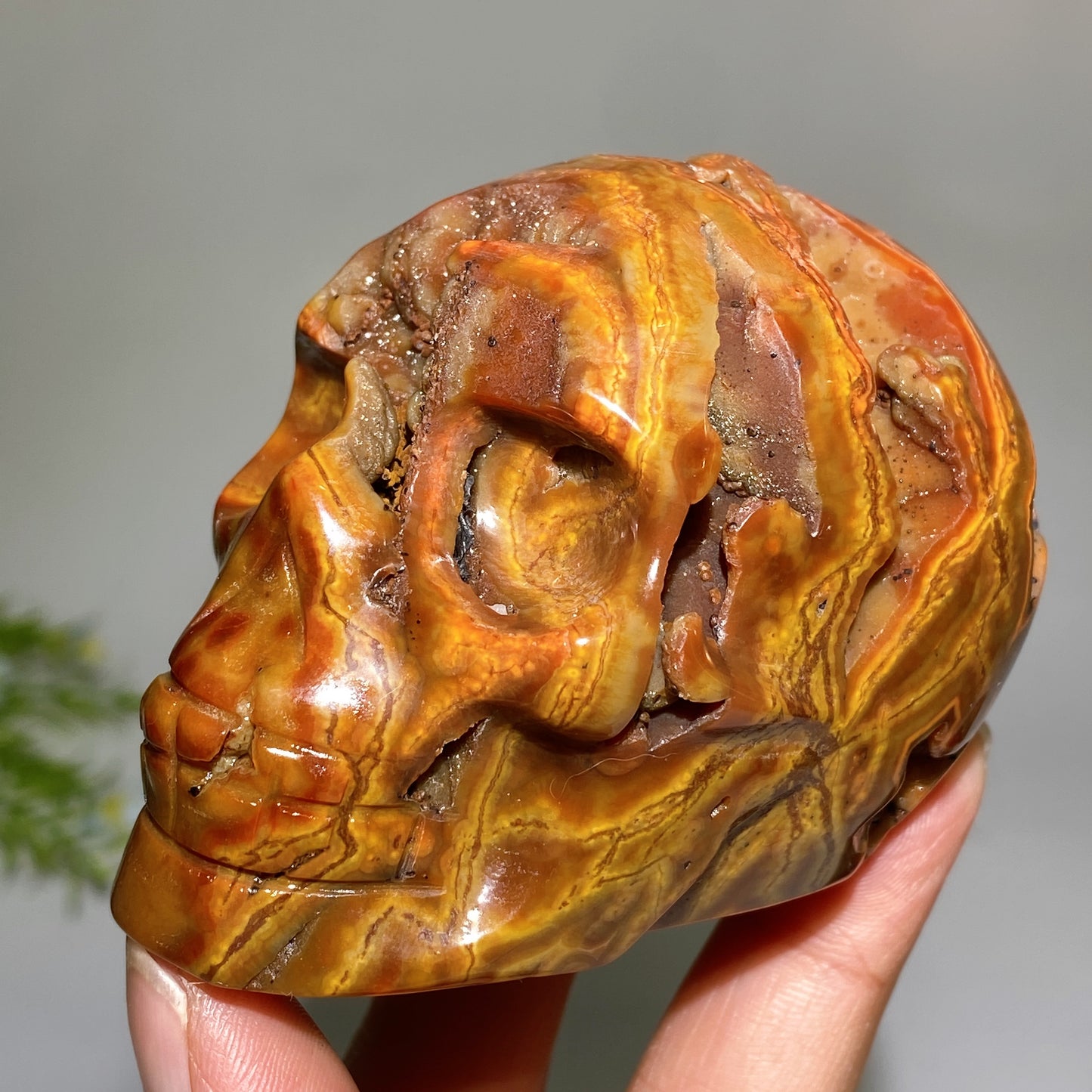 2.9"-3.2" Druzy Agate Skull Carving Crystal Healing Bulk Wholesale