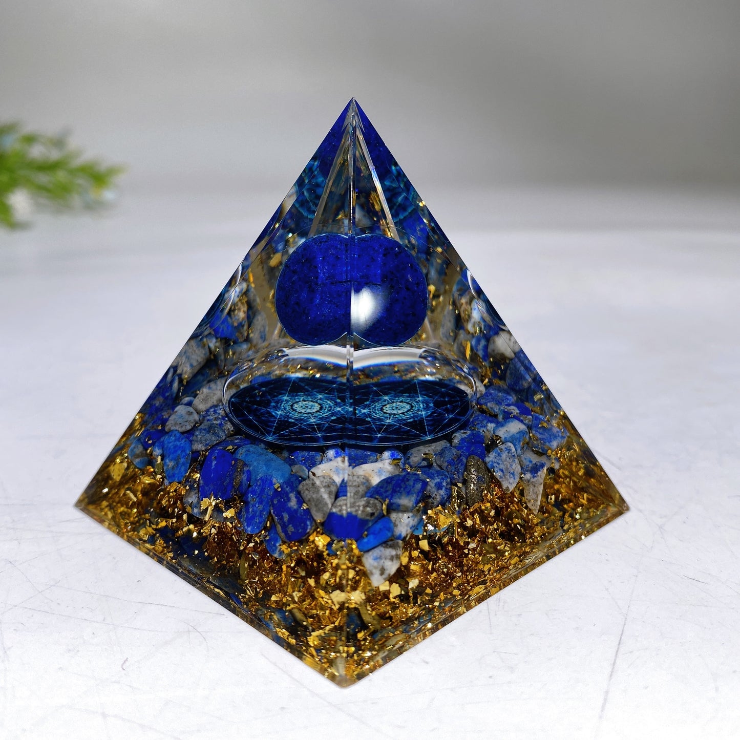 2.3" Resin Lapis Pyramid Free Form