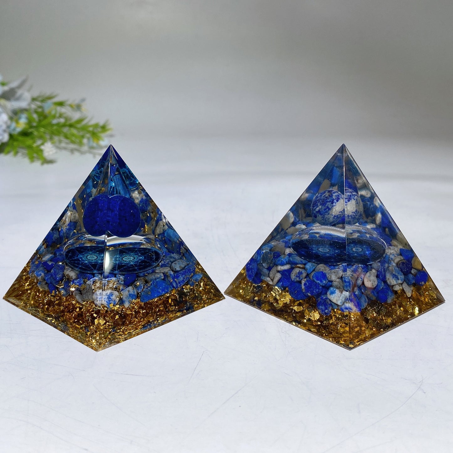 2.3" Resin Lapis Pyramid Free Form