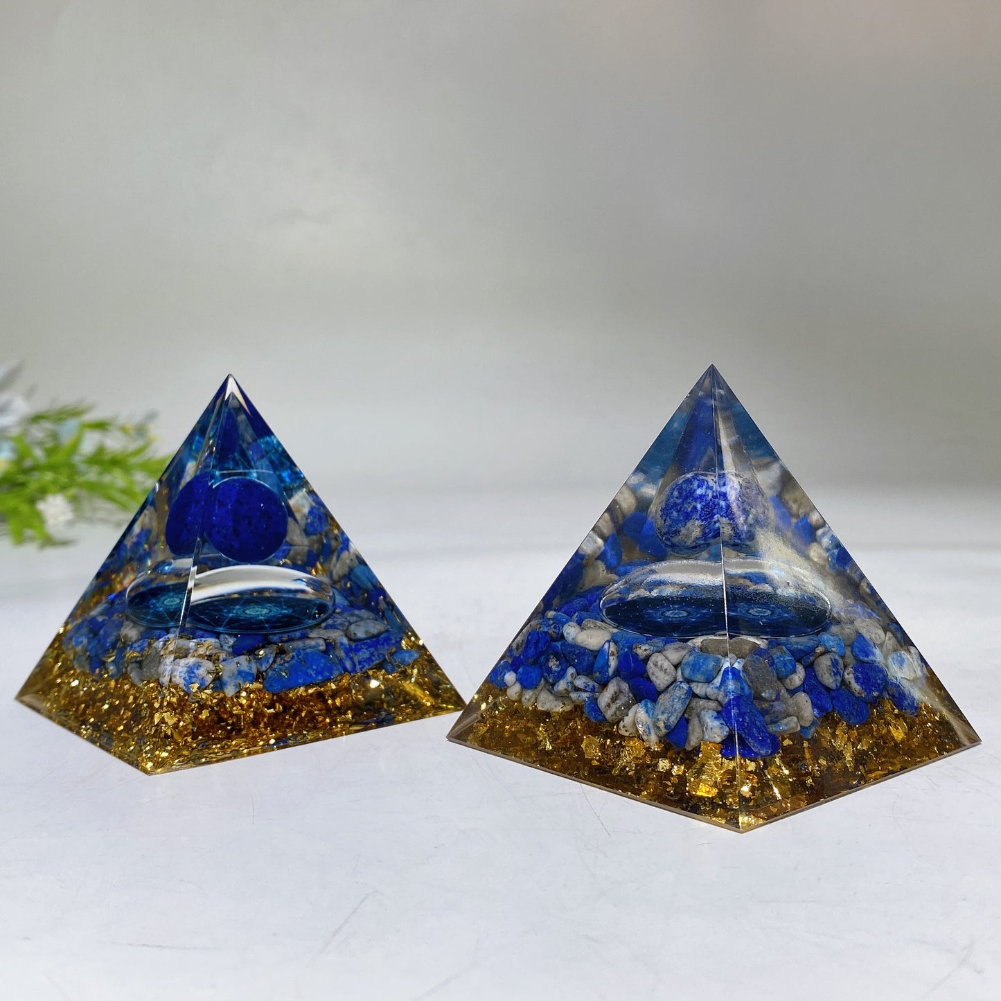 2.3" Resin Lapis Pyramid Free Form