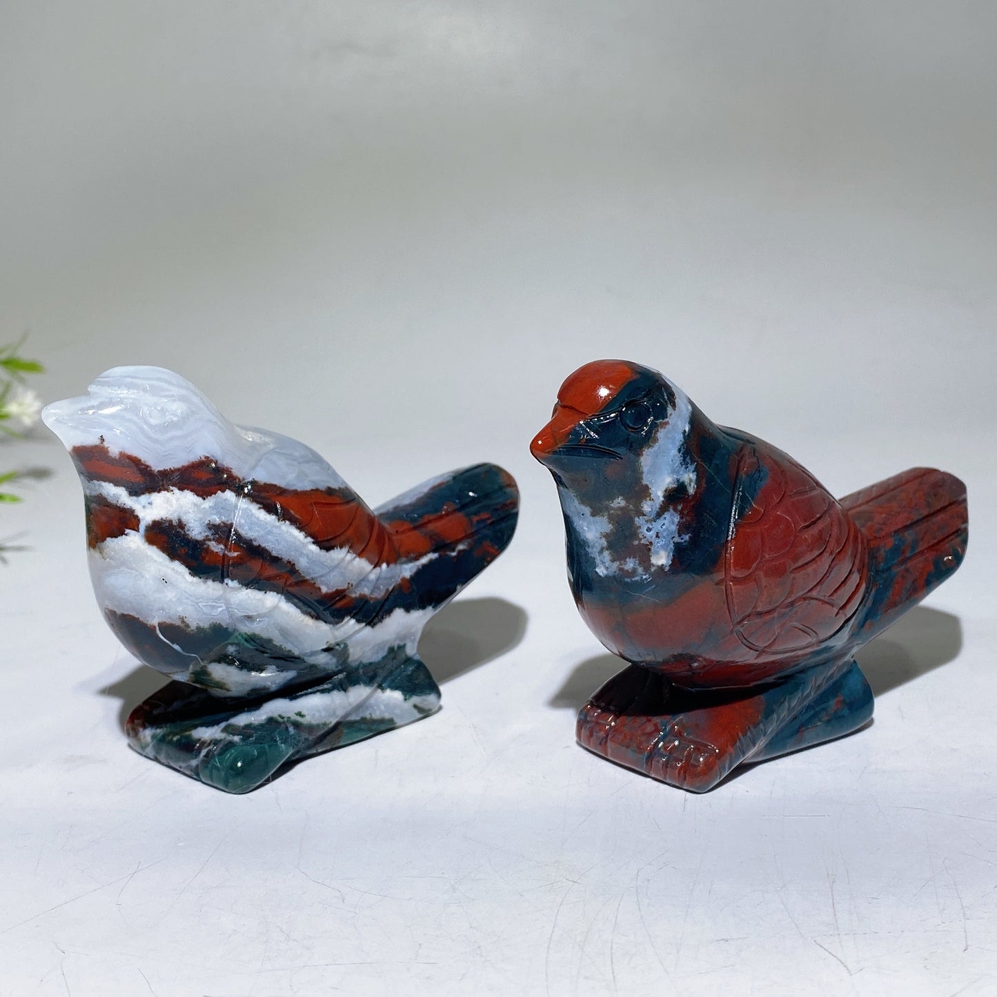 3.8" Ocean Jasper Bird Carving Crystal Healing Bulk Wholesale