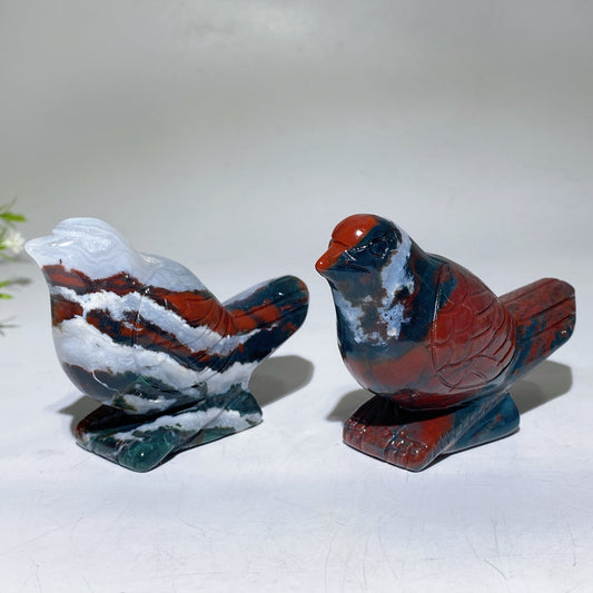 3.8" Ocean Jasper Bird Carving Crystal Healing Bulk Wholesale