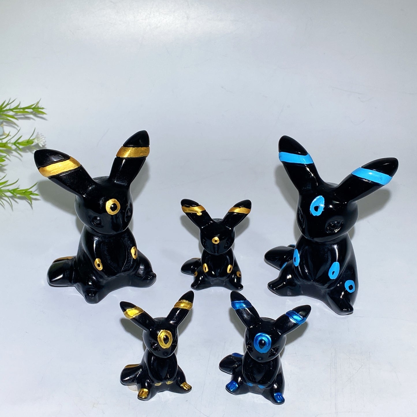 2.0"-3.9" Black Obsidian Evee Carving Crystal Healing Bulk Wholesale