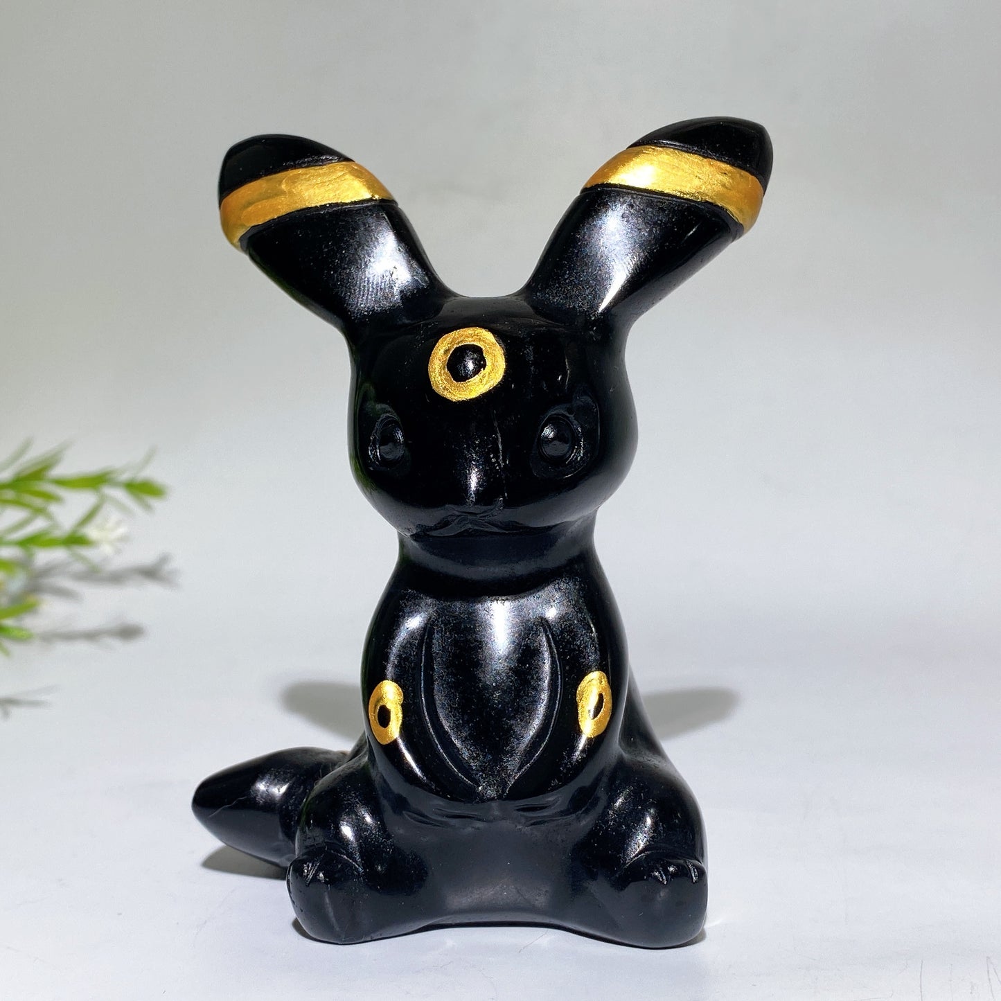 2.0"-3.9" Black Obsidian Evee Carving Crystal Healing Bulk Wholesale