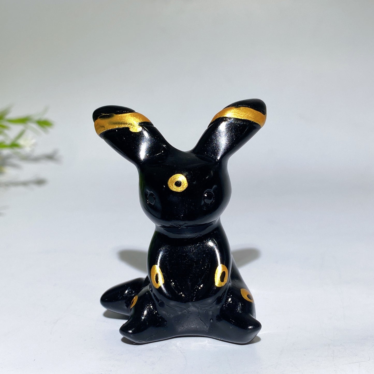 2.0"-3.9" Black Obsidian Evee Carving Crystal Healing Bulk Wholesale