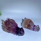 3.6" Fluorite Dragon Head Carvings Bulk Wholesale