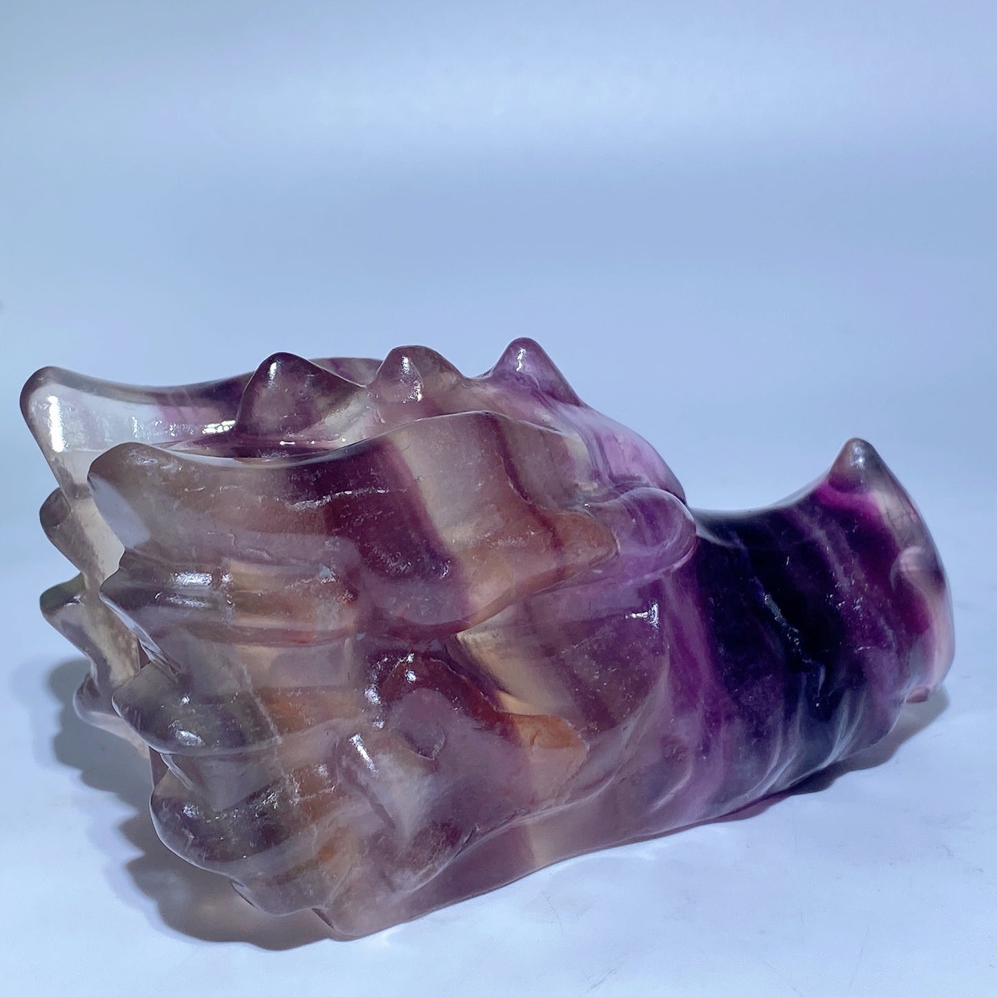 3.6" Fluorite Dragon Head Carvings Bulk Wholesale