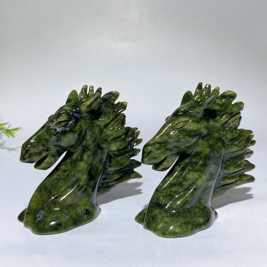 3.0" Serpentine Horse Head Carving Crystal Healing Bulk Wholesale