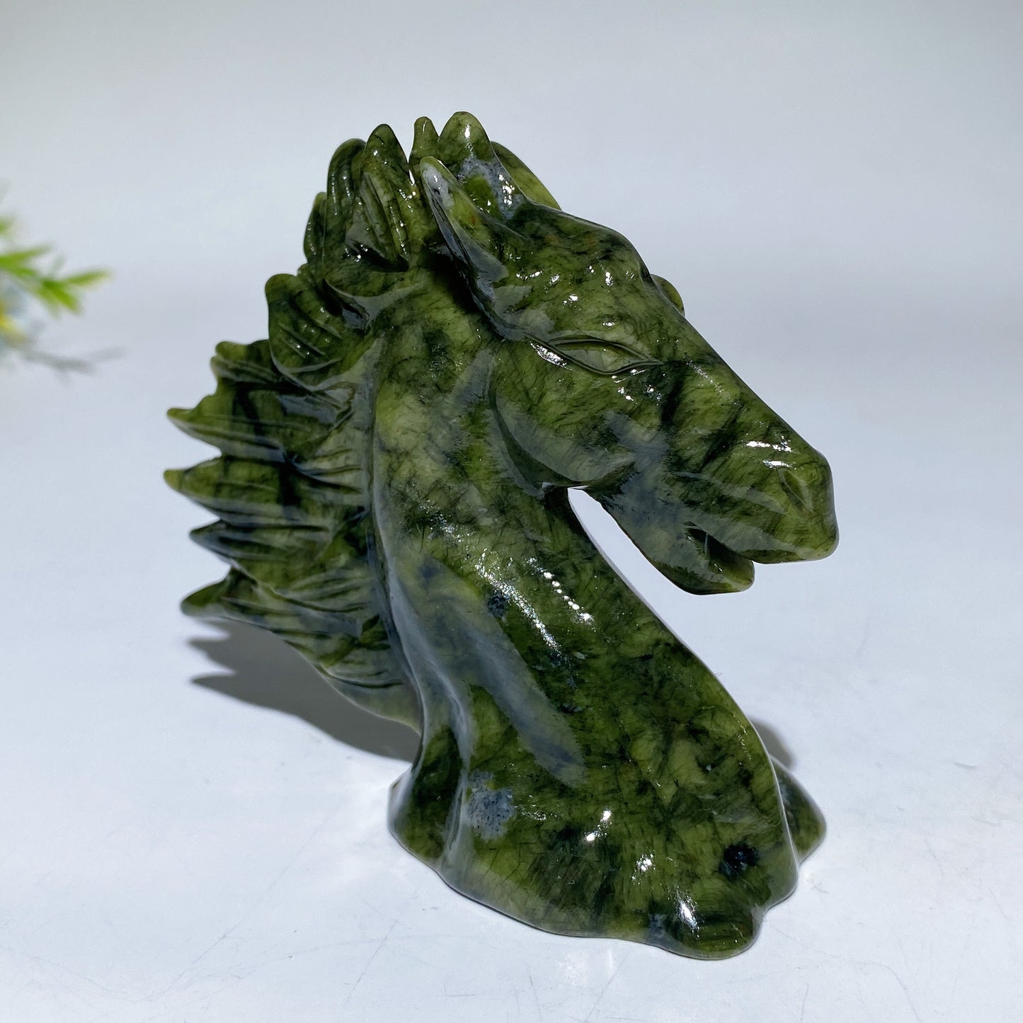 3.0" Serpentine Horse Head Carving Crystal Healing Bulk Wholesale