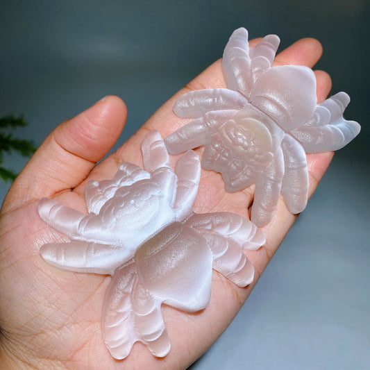 2.7" Selenite Spider Carving Crystal Healing Bulk Wholesale