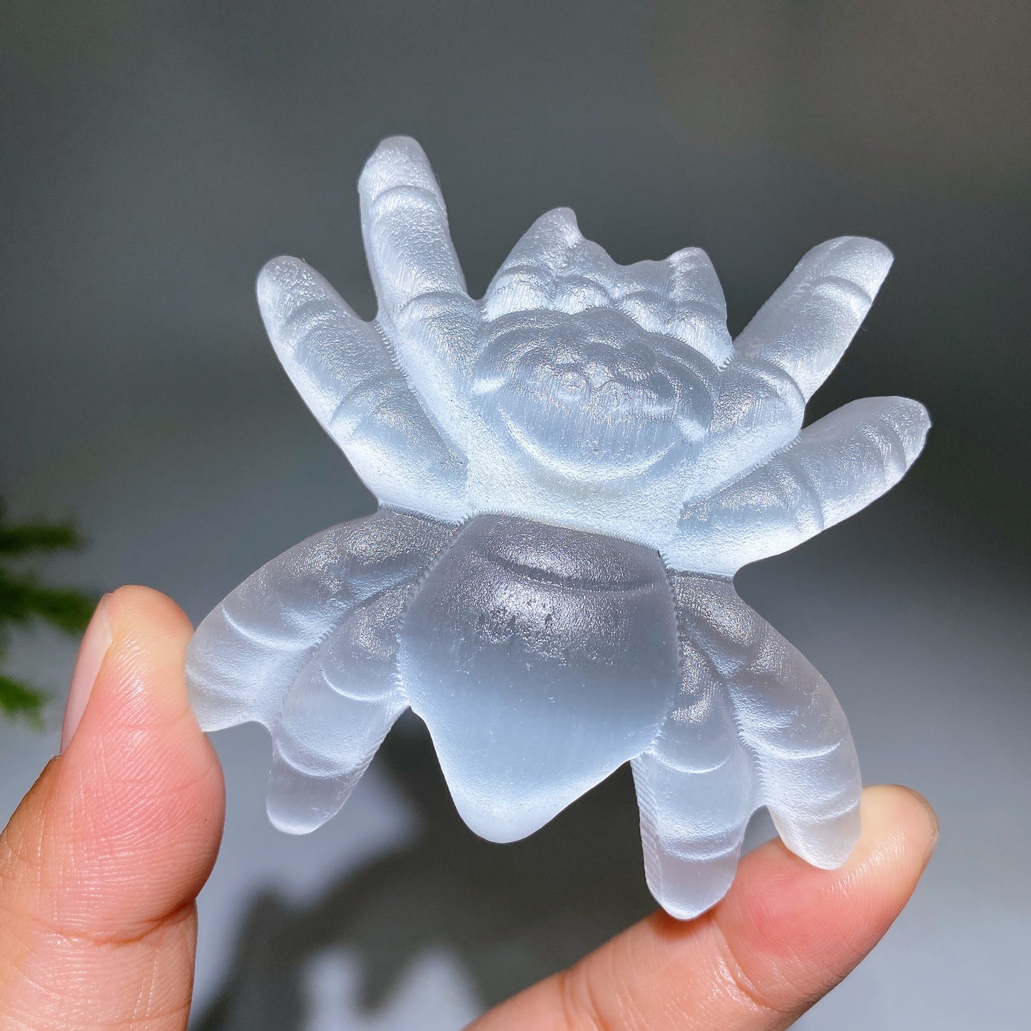 2.7" Selenite Spider Carving Crystal Healing Bulk Wholesale