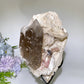 Unique Pink Tourmaline & Smoky Quartz with Mica Grow in Feldspar Specimen with Stand Crystal Healing