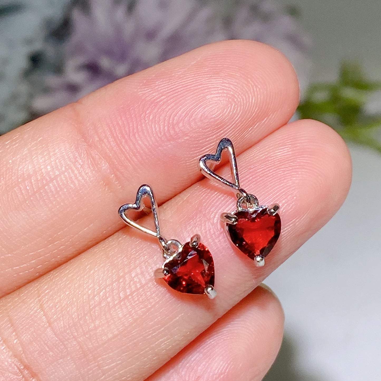 S925 Crystal Ear Stud Earring Crystal Healing Bulk Wholesale