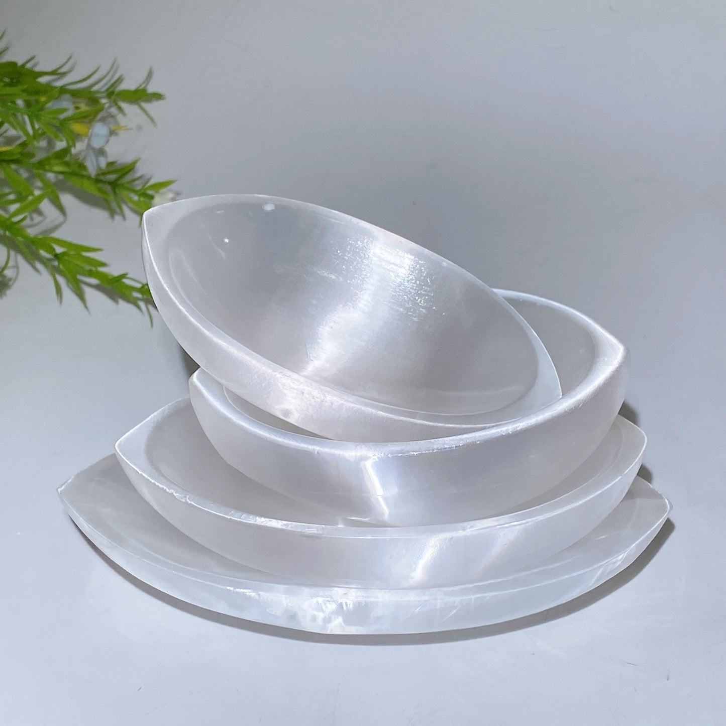 10-15cm Selenite Oval Bowl Crystal Healing Bulk Wholesale