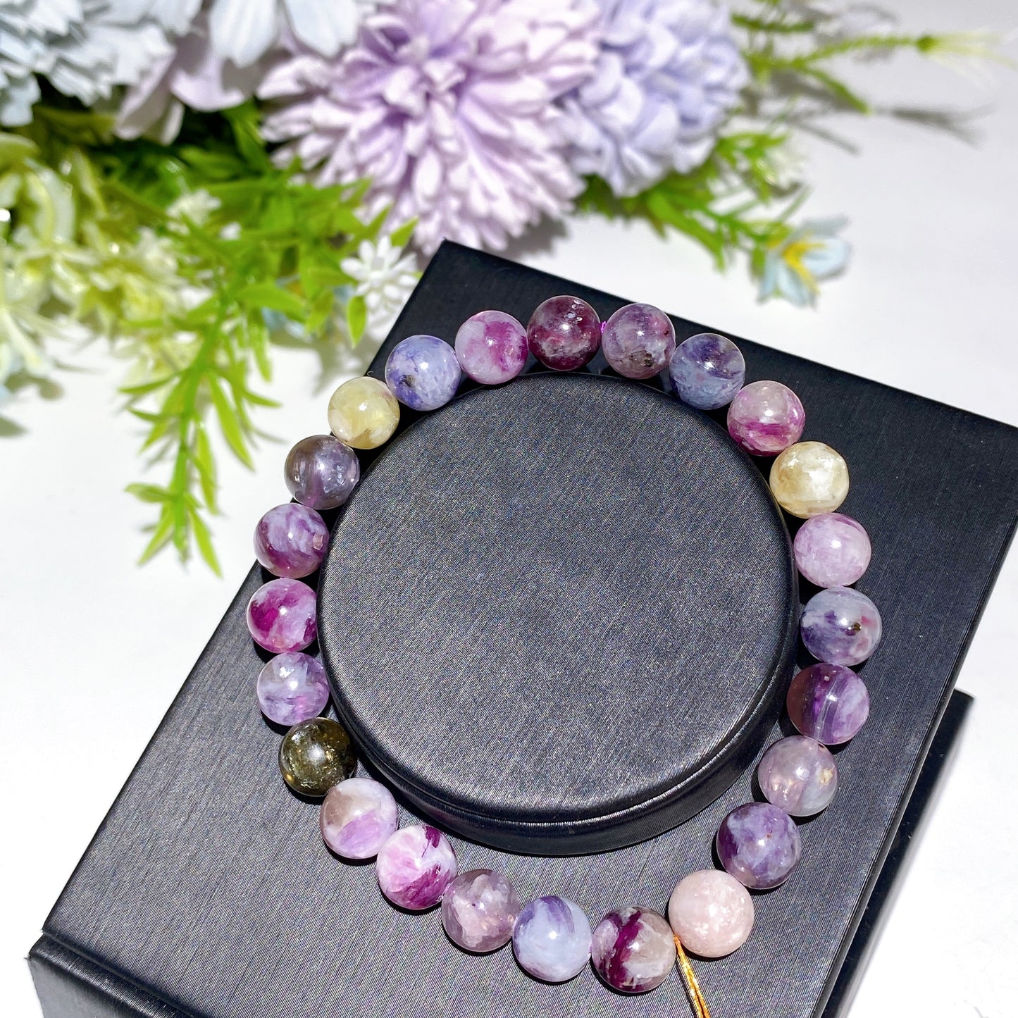 8mm Purple Mica Bracelet Crystal Healing Bulk Wholesale