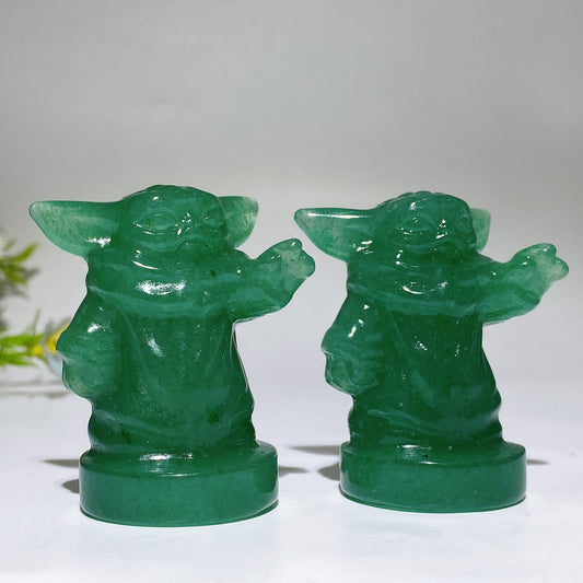 2.2" Green Aventurine Yoda Carving Crystal Healing Bulk Wholesale