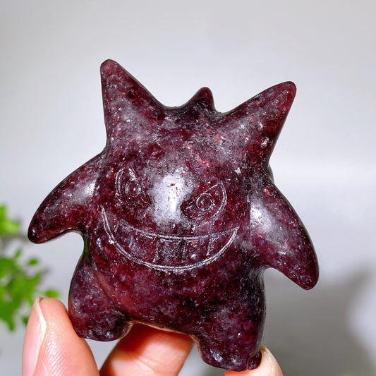 2.2" Purple Mica Gengar Carving Crystal Healing Bulk Wholesale