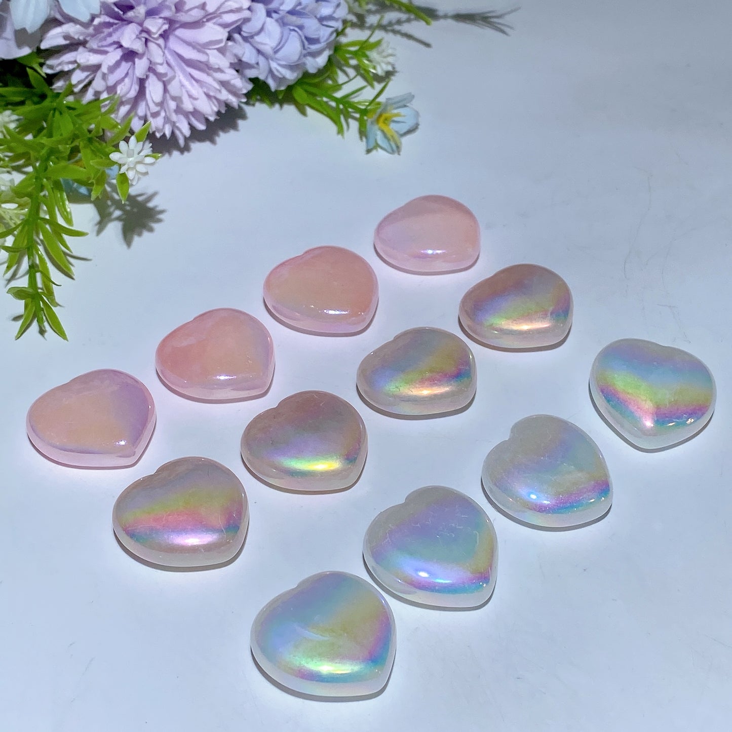 30mm Aura Crystal Heart Carving Crystal Healing Bulk Wholesale