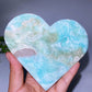 Unique Hand Carved Hemimorphite Heart with stand Crystal Healing Bulk Wholesale