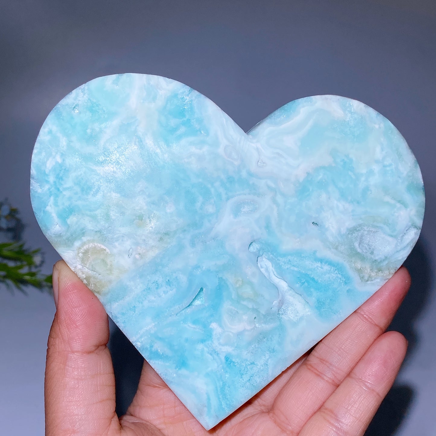 Unique Hand Carved Hemimorphite Heart with stand Crystal Healing Bulk Wholesale