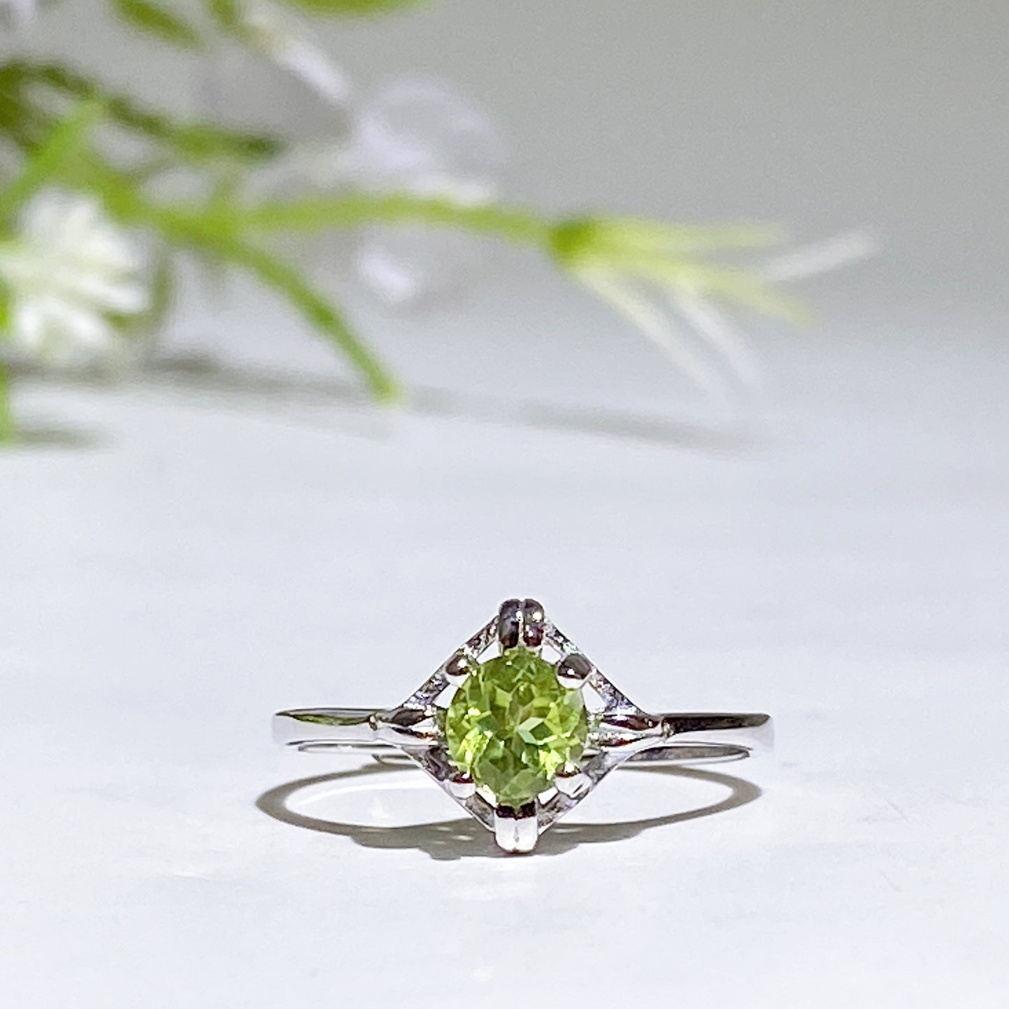Sterling Silver Peridot Ring Crystal Healing Bulk Wholesale