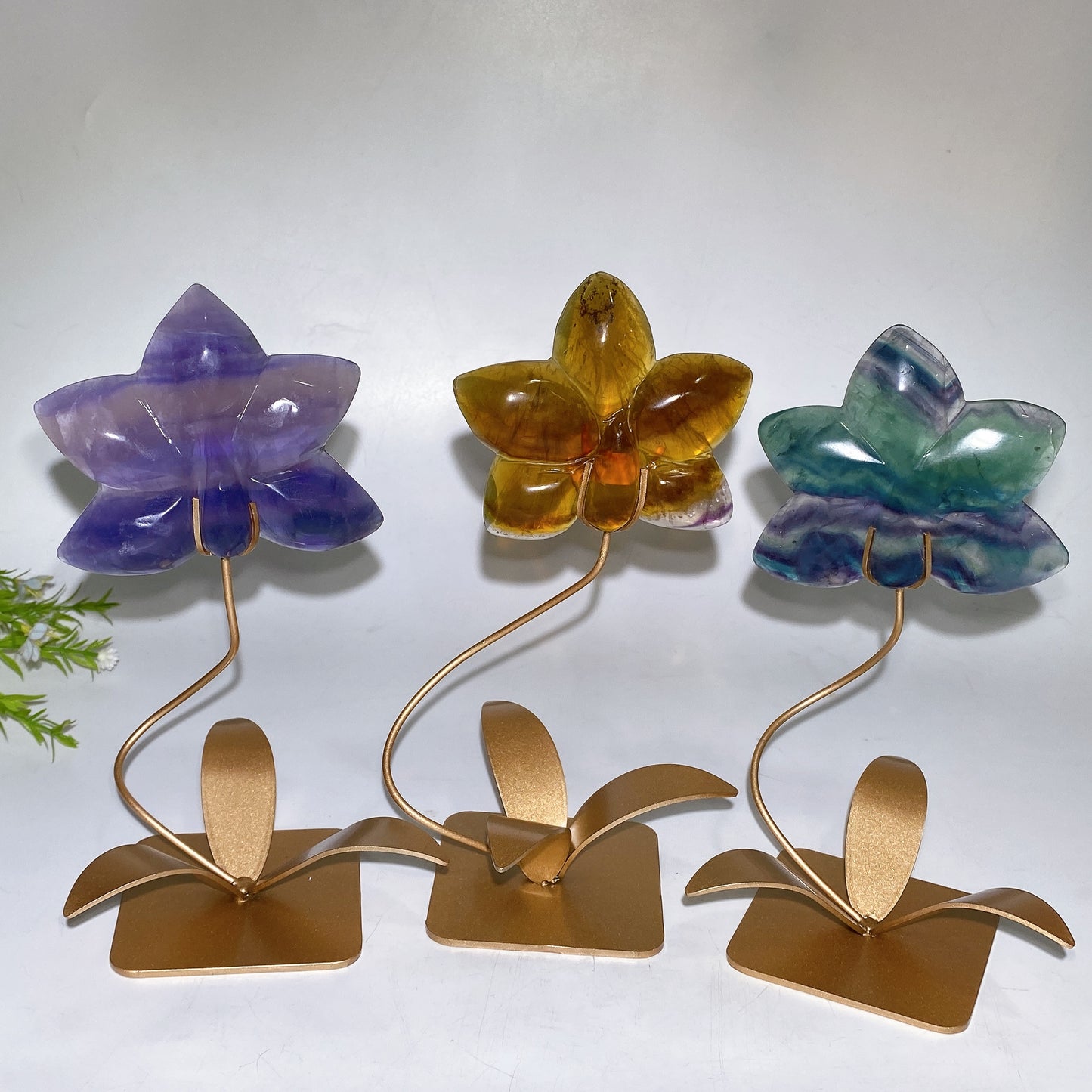 Crystal Flower Carving with Stand Crystal Healing Bulk Wholesale