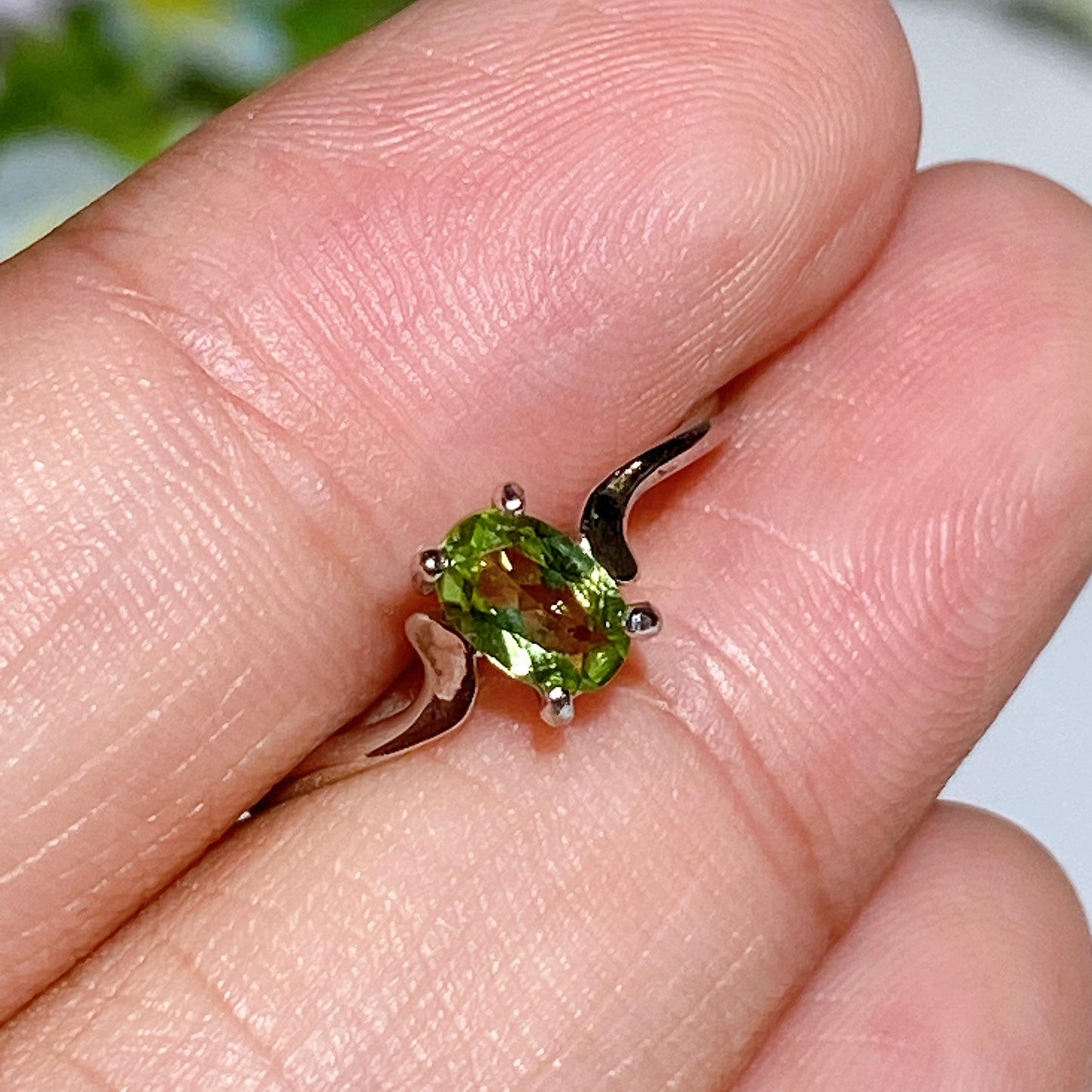 Sterling Silver Peridot Ring Crystal Healing Bulk Wholesale