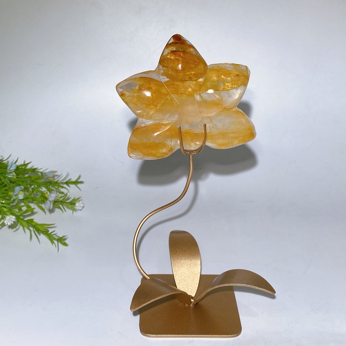 Crystal Flower Carving with Stand Crystal Healing Bulk Wholesale