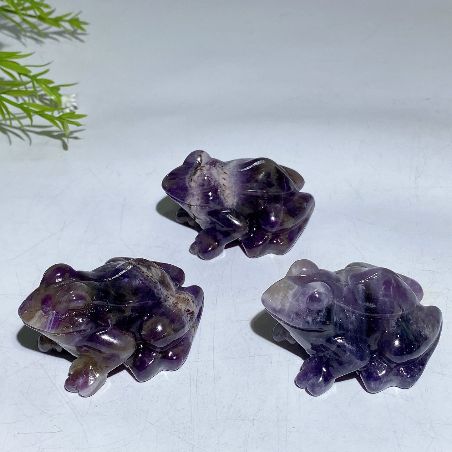 2.3"  Dream Amethyst Frog Carving Crystal Healing Bulk Wholesale