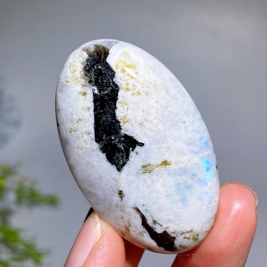 2.0" Ranbow Moonstone Palm Crystal Healing Bulk Wholesale