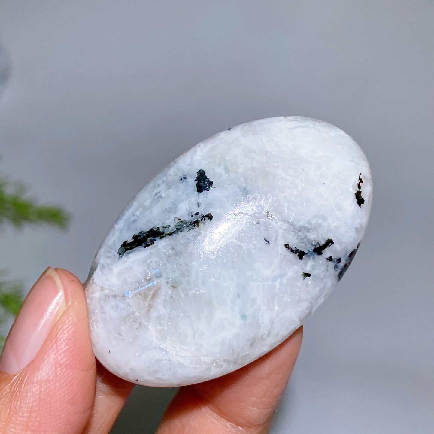2.0" Ranbow Moonstone Palm Crystal Healing Bulk Wholesale