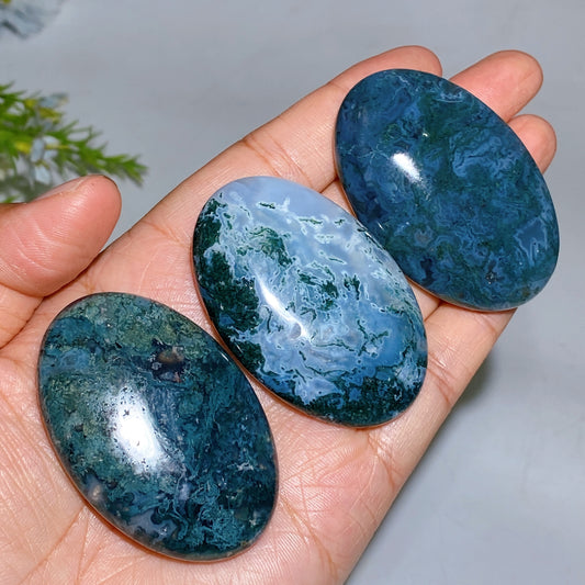 2.2" Moss Agate Palm Crystal Healing Bulk Wholesale