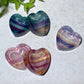 1.0" Fluorite Mini Cat Heart Shape Bowl Carvings Crystal Healing Bulk Wholesale