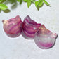 1.0" Fluorite Mini Cat Heart Shape Bowl Carvings Crystal Healing Bulk Wholesale