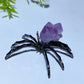 2.2" Raw Amethyst metal Spider Free Form Crystal Healing Bulk Wholesale
