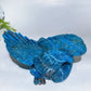 Hand Carved Unique Blue Apatite Eagle Catching Fish Carving Free Form Crystal Healing Bulk Wholesale
