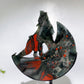 Crystal Wolf on Moon Carving with Stand Free Form Crystal Healing Bulk Wholesale