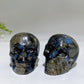 2.1" Blue Que Sera Skull Carving Crystal Healing Bulk Wholesale