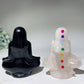 3.1" Black Obsidian Rose Quartz Meditation Lady Carvings Bulk Wholesale