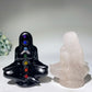 3.1" Black Obsidian Rose Quartz Meditation Lady Carvings Bulk Wholesale