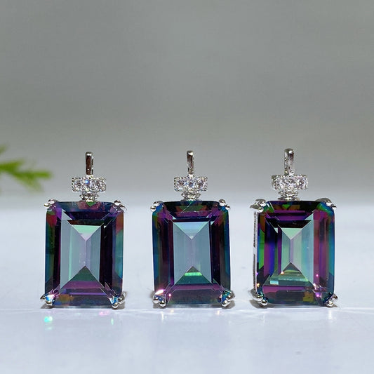 Multi Topaz Cube Sugar Pendant Crystal Healing Bulk Wholesale