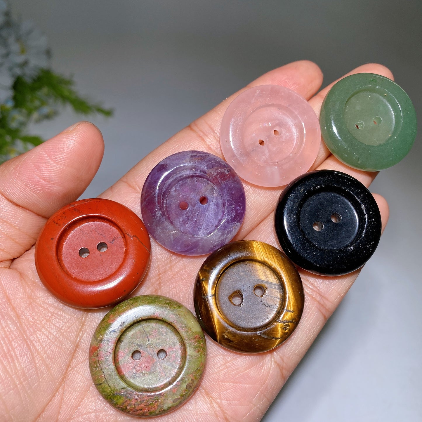 3cm Crystal Button Crystal Healing Bulk Wholesale
