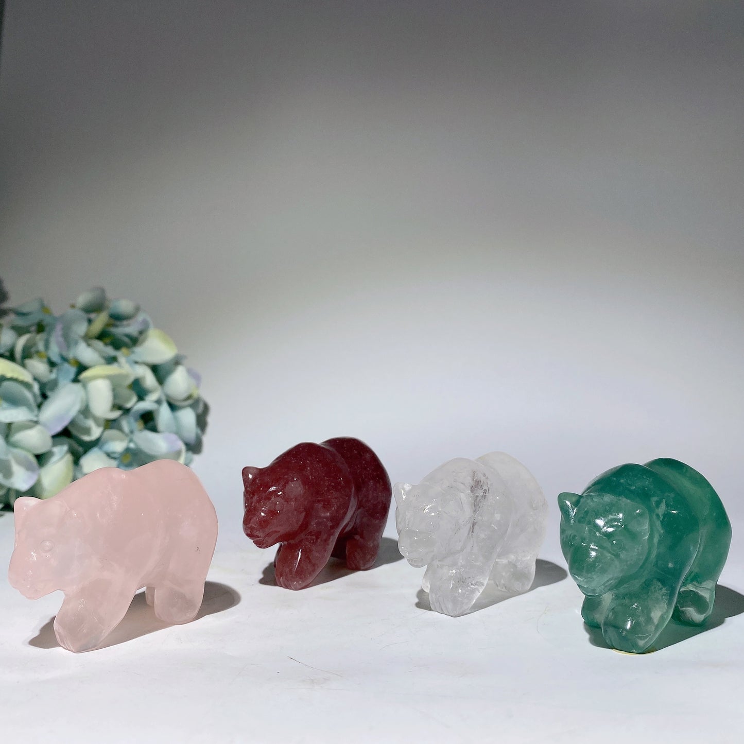 2.3" Mixed Crystal Bear Carvings Bulk Wholesale