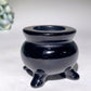 2.2" Black Obsidian Yooperlite Tripod Carvings Bulk Wholesale