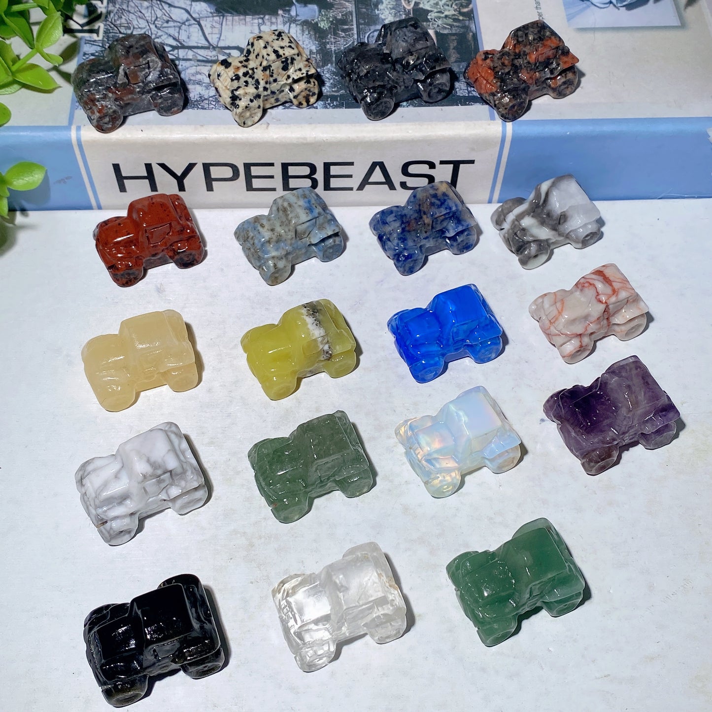 1.1" Mixed Crystal Car Carvings for Christmas Bulk Wholesale