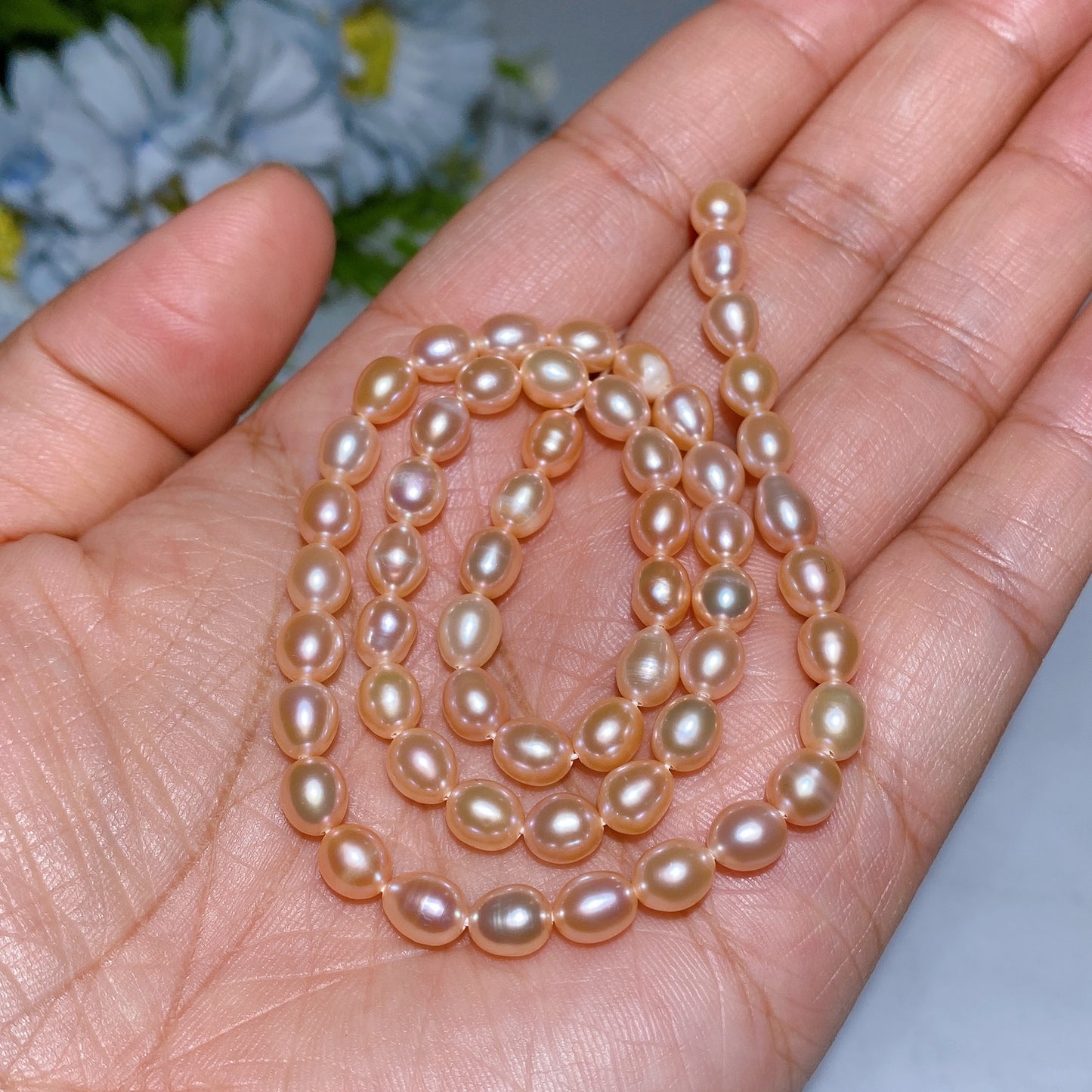 6mm Fresh Water  Pearl Beads String Crystal Healing Bulk Wholesale
