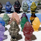 1.5" Mixed Crystal Mini Snata Claus Carvings for Christmas Crystal Healing Bulk Wholesale