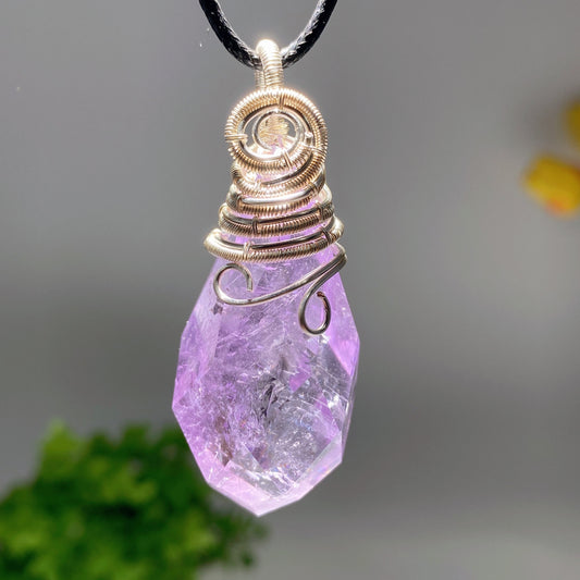 1.5" Amethyst Citrine Rose Q1Uartz Clear Quartz Faceted Pendant Bulk Wholesale