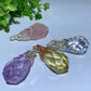 1.5" Amethyst Citrine Rose Q1Uartz Clear Quartz Faceted Pendant Bulk Wholesale