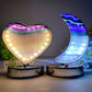 Moss Agate Fluorite Heart Moon Shape Lamp with USB Free Form Bulk Wholesale